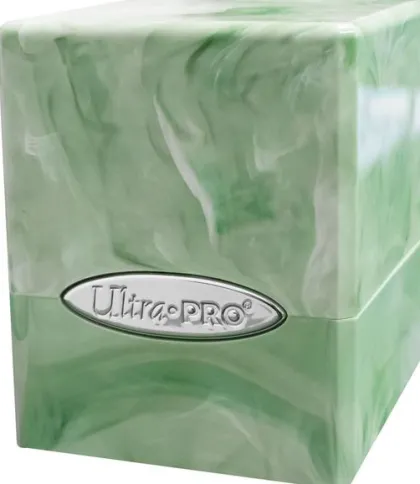 Ultra Pro - Marble Satin Cube Deckbox: Lime Green / White