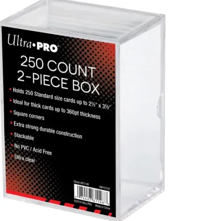 Ultra Pro - 2-Piece 250 Count Clear Card Storage Box