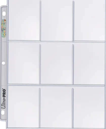 Ultra Pro - 18 Pocket Pages Top Loading Clear Silver Series (25 stuks)