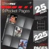 Ultra Pro - 9-Pocket Pages Top Loading Clear Silver Series (25 stuks)