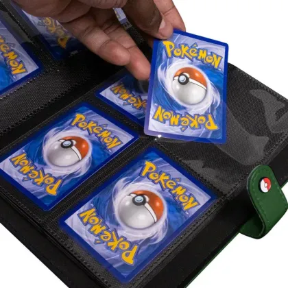 Ultra Pro Pokémon - Premium 4-Pocket Snap Binder: Green