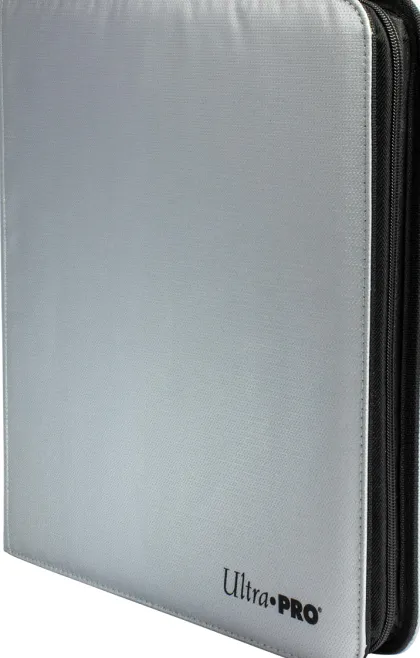 Ultra Pro - Premium Zippered Pro Binder 12-Pocket: Fire Resistant Silver