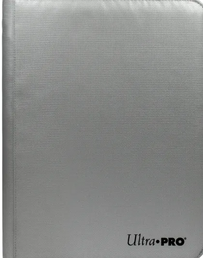 Ultra Pro - Premium Zippered Pro Binder 9-Pocket: Fire Resistant Silver
