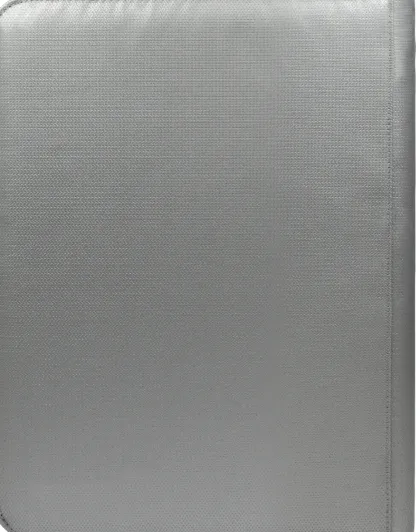 Ultra Pro - Premium Zippered Pro Binder 9-Pocket: Fire Resistant Silver