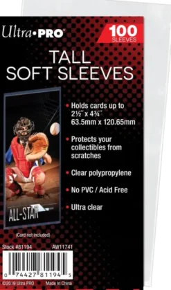 Ultra Pro - Tall Soft Sleeves (100 stuks)