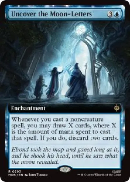 Uncover the Moon-Letters (foil) (extended art) - The Hobbit Varianten