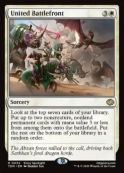 United Battlefront (foil) - Tarkir: Dragonstorm Planeswalker Stamped