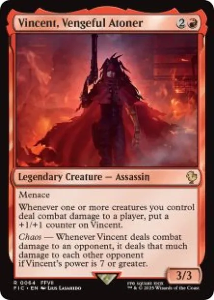 Vincent, Vengeful Atoner (surge foil) - Final Fantasy Commander