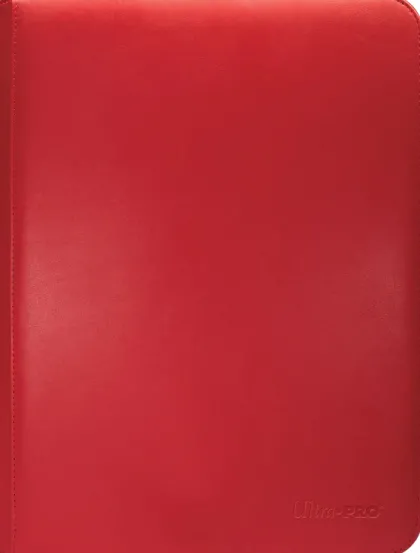 Vivid 9 Pocket Zippered Pro Binder - Red