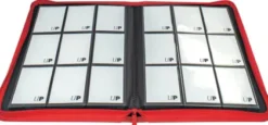 Vivid 9 Pocket Zippered Pro Binder - Red