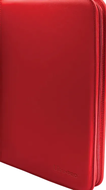 Vivid 9 Pocket Zippered Pro Binder - Red