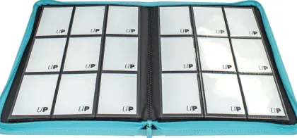 Vivid 9 Pocket Zippered Pro Binder - Light Blue