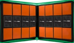 Vivid Pro 12 Pocket Zippered Binder: Green