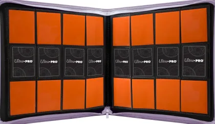 Vivid Pro 12 Pocket Zippered Binder: Purple