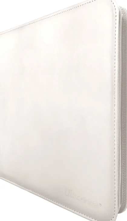 Vivid Pro 12 Pocket Zippered Binder: White