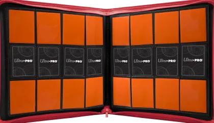 Vivid Pro 12 Pocket Zippered Binder: Red