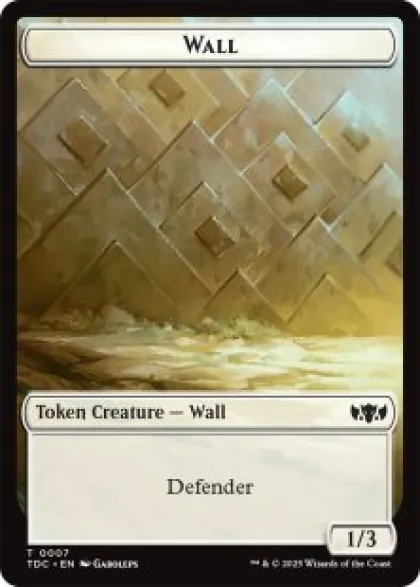 Wall token (1/3) - Tarkir: Dragonstorm Commander