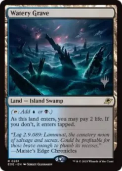 Watery Grave (foil) - Edge of Eternities Planeswalker Stamped