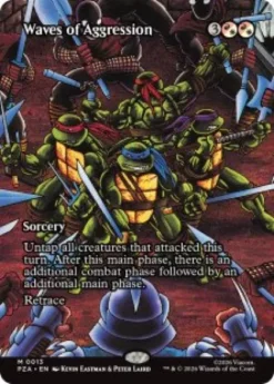 Waves of Aggression (borderless) - Teenage Mutant Ninja Turtles Source Material Cards
