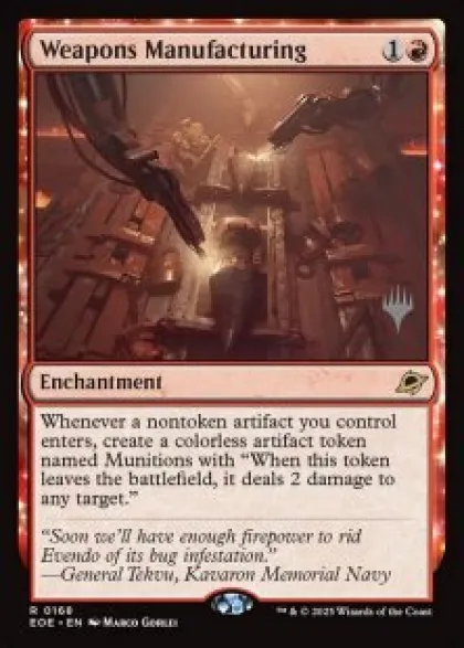 Weapons Manufacturing (foil) - Edge of Eternities Planeswalker Stamped