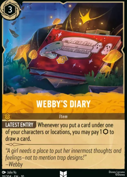 Webby's Diary (foil) - Whispers in the Well