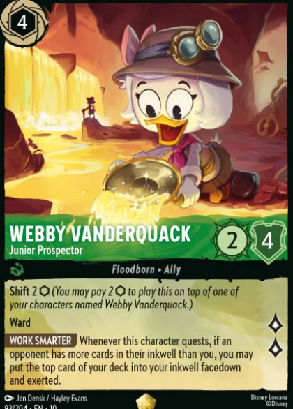 Webby Vanderquack, Junior Prospector (foil) - Whispers in the Well