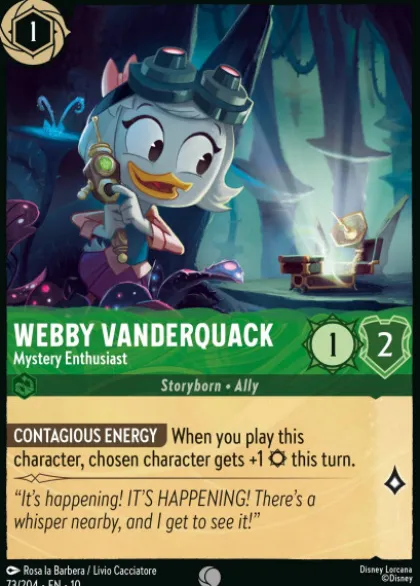 Webby Vanderquack, Mystery Enthusiast (foil) - Whispers in the Well