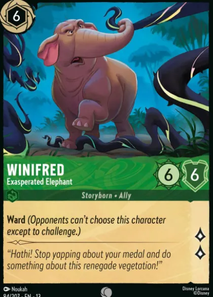 Winifred, Exasperated Elephant (foil) - Attack of the Vine