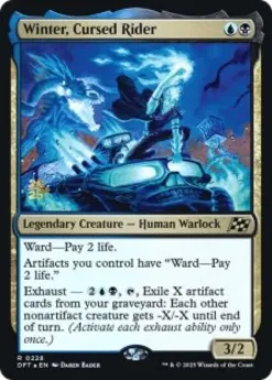 Winter, Cursed Rider (foil) - Aetherdrift Prerelease Promo's