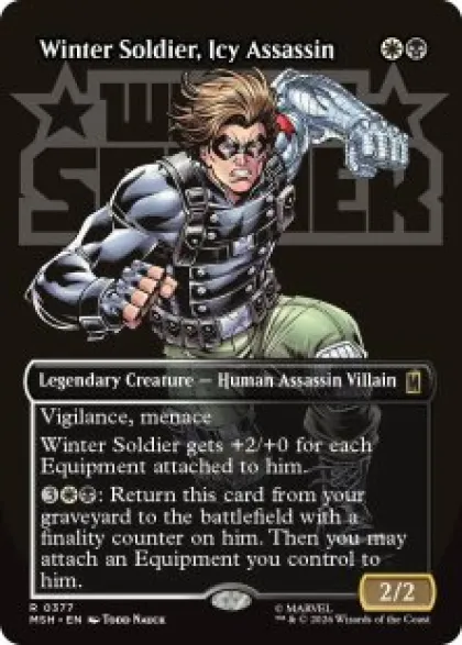 Winter Soldier, Icy Assassin (foil) (borderless) - Marvel Super Heroes Varianten