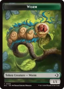 Worm token (foil) (1/1) - Lorwyn Eclipsed