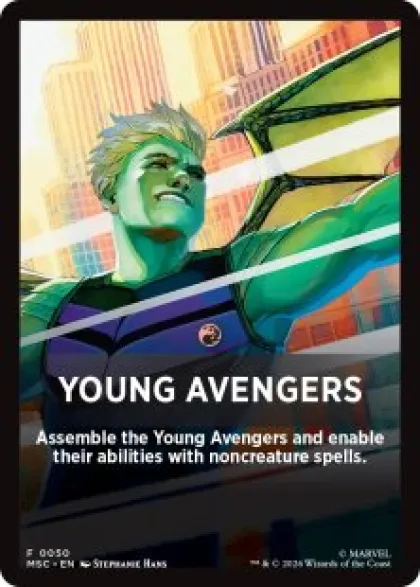 Young Avengers front card (#50) - Marvel Super Heroes Commander