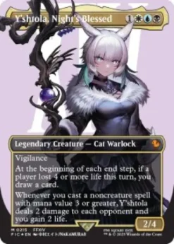 Y'shtola, Night's Blessed (#215) (surge foil) (borderless) - Final Fantasy Commander Varianten