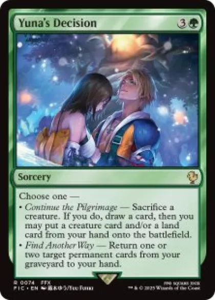 Yuna's Decision (surge foil) - Final Fantasy Commander