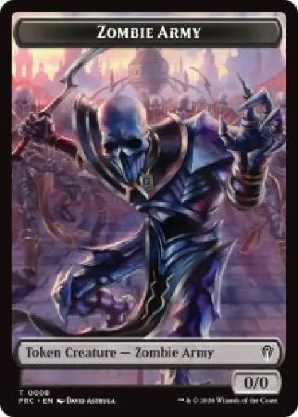 Zombie Army token (foil) (0/0) - Reality Fracture Commander