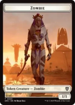 Zombie token (#3) (foil) (1/1) - Aetherdrift Commander