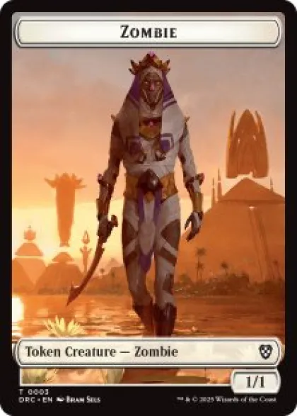 Zombie token (#3) (foil) (1/1) - Aetherdrift Commander