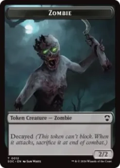 Zombie Token (foil) (2/2) - Secrets of Strixhaven Commander