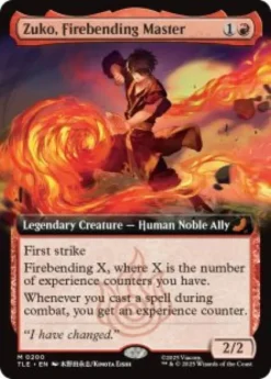 Zuko, Firebending Master (foil) (extended art) - Avatar: The Last Airbender Eternal Varianten