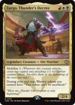 Zurgo, Thunder's Decree (foil) - Tarkir: Dragonstorm Planeswalker Stamped